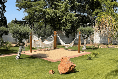 hammock in a luxury garden