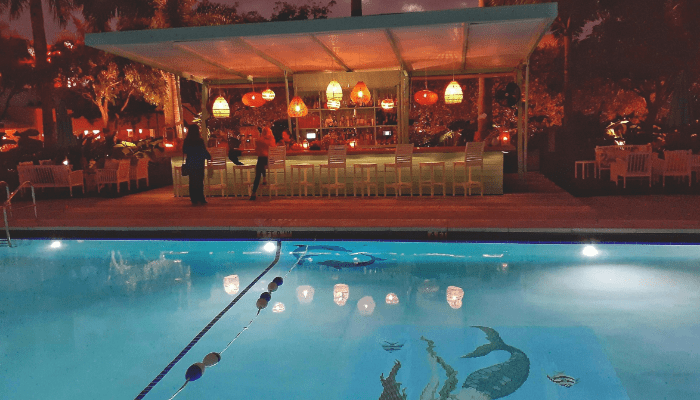poolside dinner